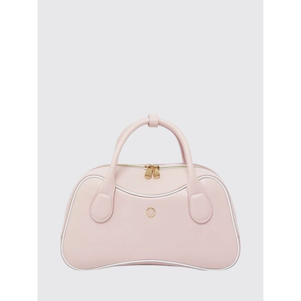 Casablanca Smooth Leather Bowling Bag With Double Handle And Zip Closure